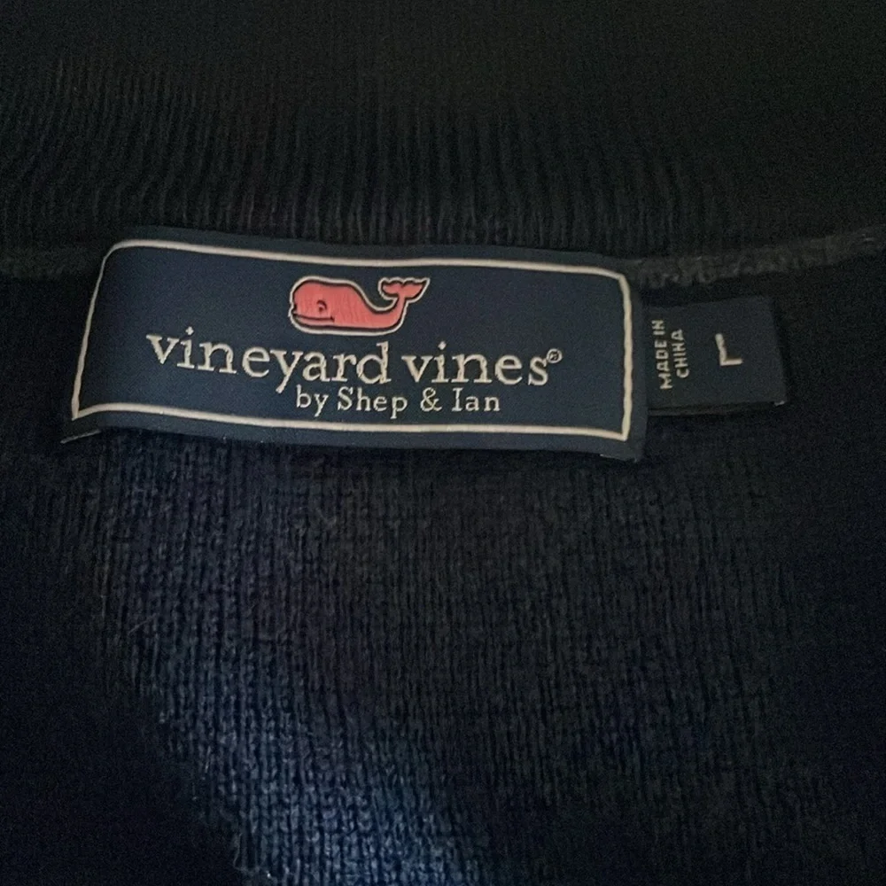 Vineyard Vines Men's Pullover Quarter Zip Sweater Navy L